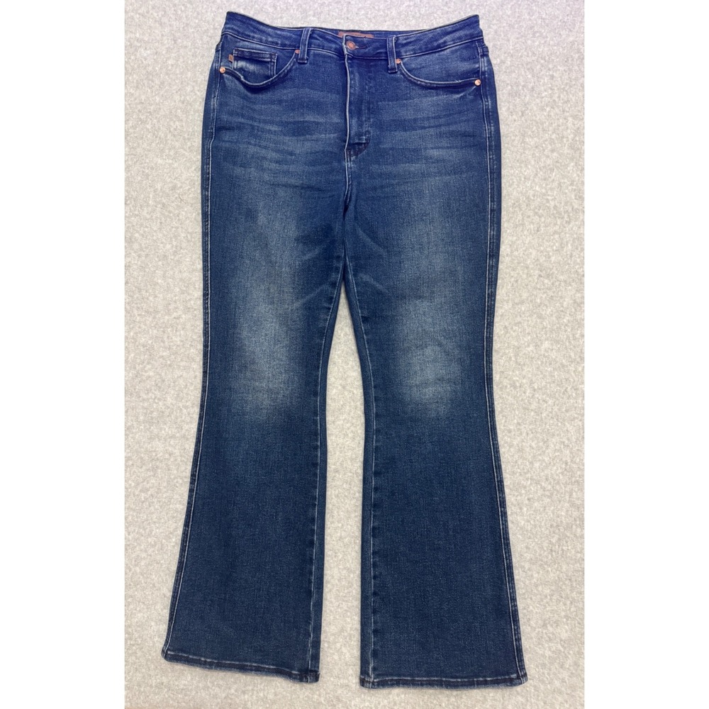 Judy Blue Womens Boot Cut Flare Denim Jeans Dark Wash Size 15/32